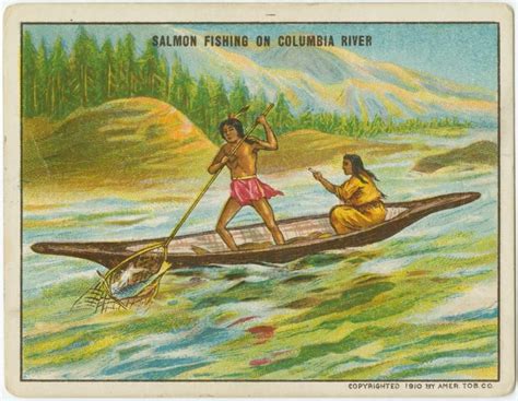 Indian Life In The S Salmon Fishing Columbia River Native North Americans