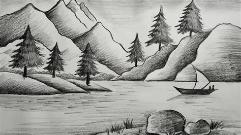 Easy Scenery Drawing With Sketch Pen Groundflex