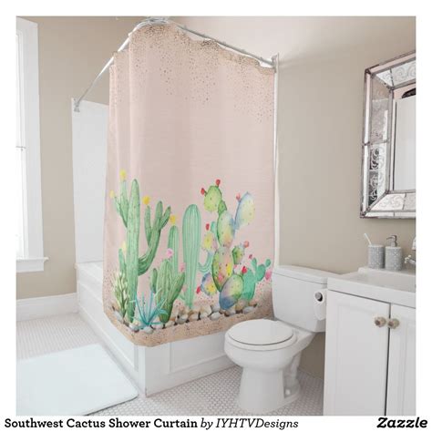 Southwest Cactus Shower Curtain Lace Shower