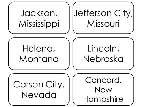 50 States And Capitals Printable Flashcards Us Geography And Etsy