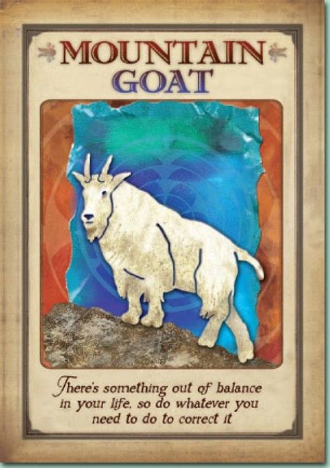 Mountain Goat Animal Spirit Cards Animal Totem Spirit Guides Animal