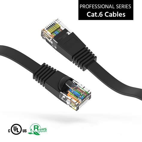 Cat6 Rated Flat Ethernet Cable 1 Feet