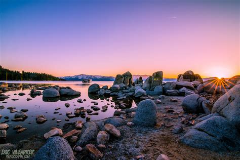 Rock Garden Sunset Over Lake Tahoe In Ca At Zephyr Cove Eric