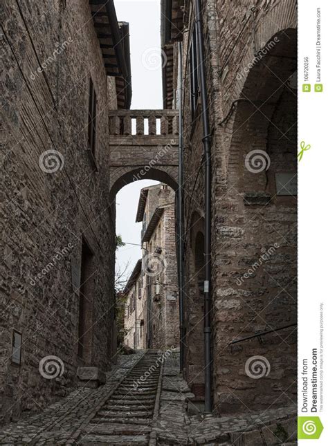 Spectacular Traditional Italian Medieval Alley In The Historic Center