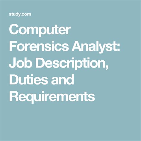 Network analysts often assist with. Computer Forensics Analyst: Job Description, Duties and ...