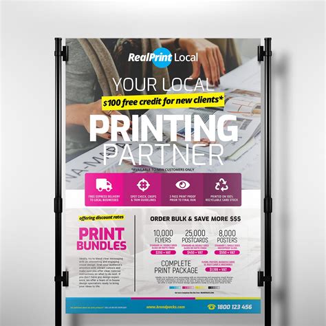 Print Shop Poster / Banner Template - PSD, Ai & Vector - BrandPacks