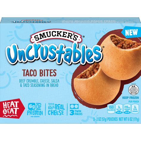 Taco Bites Microwaveable Sandwiches Uncrustables