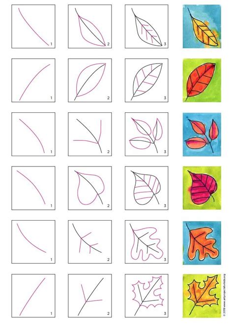 How To Draw Fall Leaves Easy Draw It Out