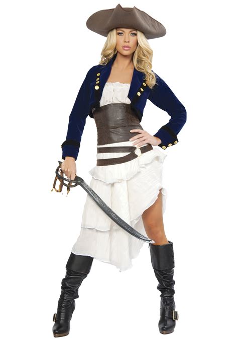 Womens Colonial Pirate Deluxe Costume Womens Sexy Pirate Costumes