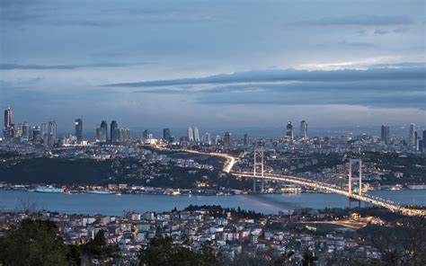 Cityscape Building River Bridge Istanbul Turkey Wallpapers Hd