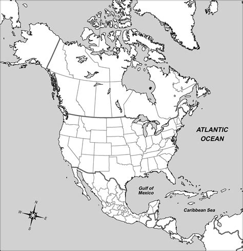 Large Detailed Contour Political Map Of North America North America