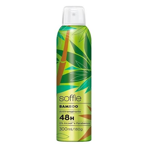 desodorante antitranspirante aerosol soffie bamboo 300ml