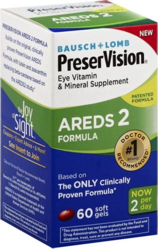 Bausch And Lomb Preservision Areds 2 Formula Eye Vitamin Softgels 60 Ea