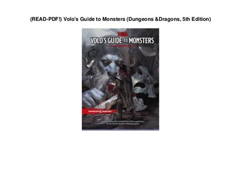 Read Pdf Volos Guide To Monsters Dungeons And Dragons 5th Edition