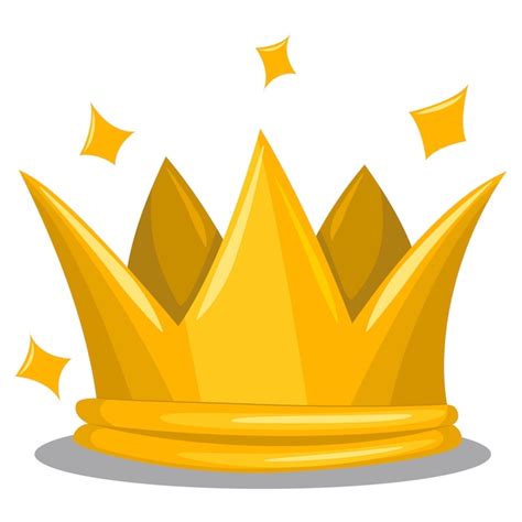 Premium Vector Traditional Gold King Crown Cartoon Vector Icon Of