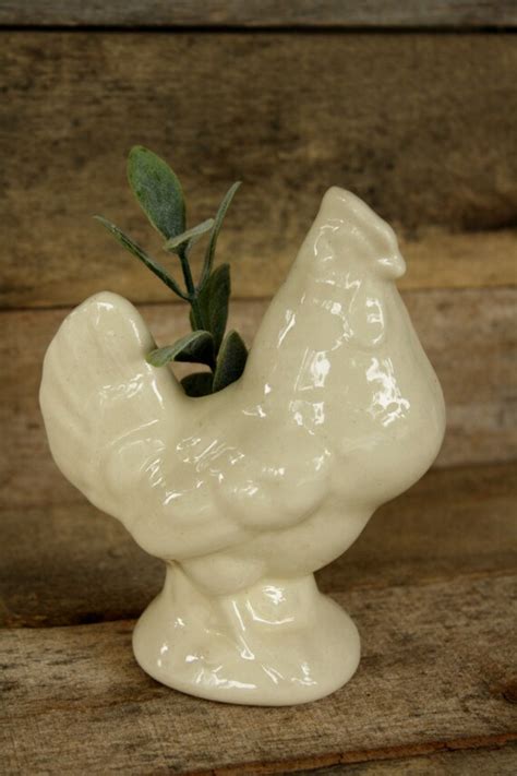 Vintage Ceramic Rooster Planter By Nanasatticfairy On Etsy