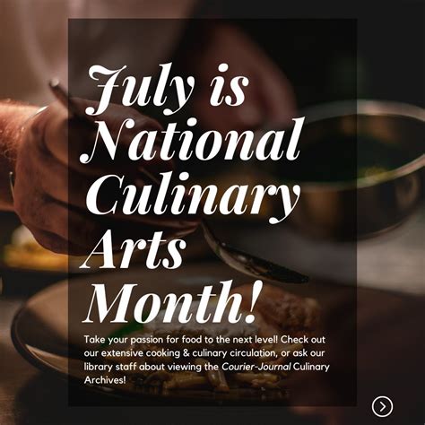 Sullivan Library On Twitter July Is National Culinary Arts Month