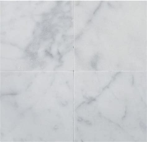 Italian White Carrara Marble Honed 12x12 Floor And Wall Tile