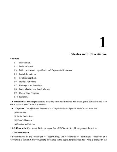 Business Mathematics I Calculus And Differentiation