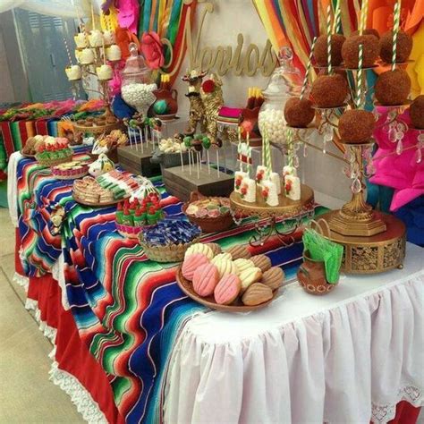 Mesa Snack O Dulces Con Tema Mexicano Mexican Fiesta Party Mexican Party Decorations Fiesta