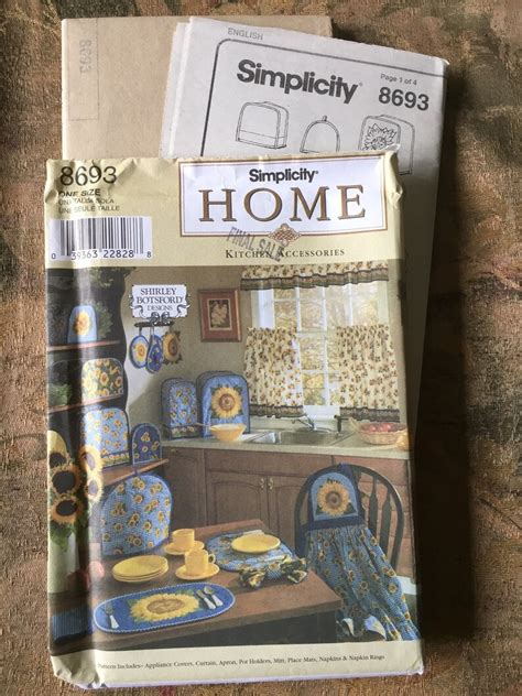 Simplicity 8693 Pattern Home Craft Appliance Cover Etsy