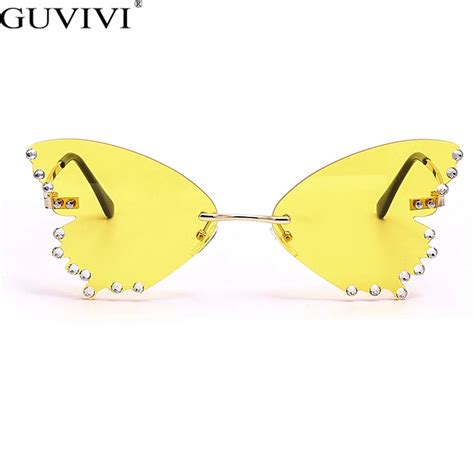 Butterfly Sunglasses Women Men Fashion Rimless Flame Sun Glass