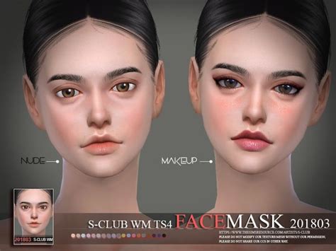S Club Wm Ts4 Facemask 201803 Sims 4 Sims 4 Cc Eyes Sims