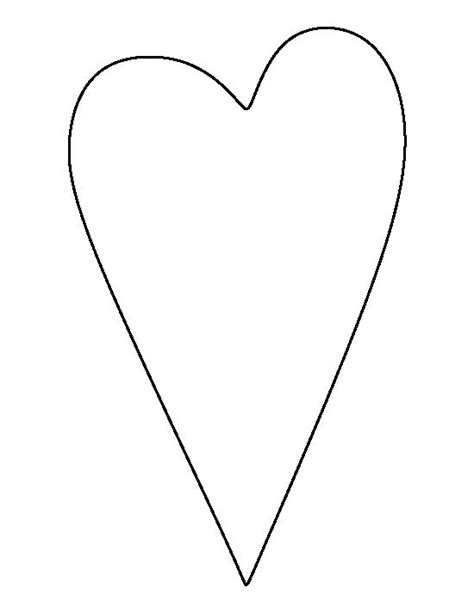 Primitive Heart Pattern Use The Printable Outline For Crafts Creating