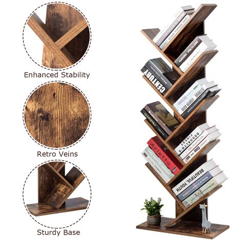 Tabletop Bookshelf Tree Shape Bookshelf Book Storage Organizer