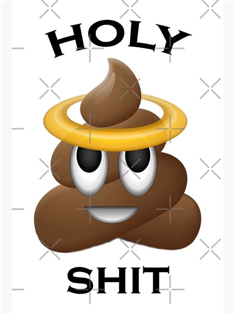 Holy Shit Poop Emoji Canvas Print For Sale By Pam069 Redbubble