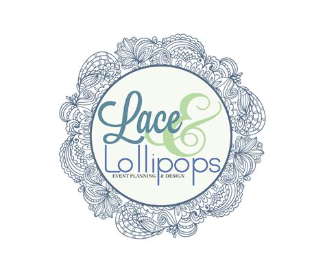 Elegant Traditional Event Planning Logo Design For Lace And Lollipops