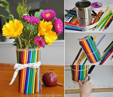 Goodshomedesign Color Pencil Vase Pencil Crafts Paint Buckets