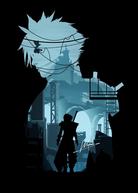 Cloud Strife Ffvii Poster By Dipewhy Displate Final Fantasy Vii