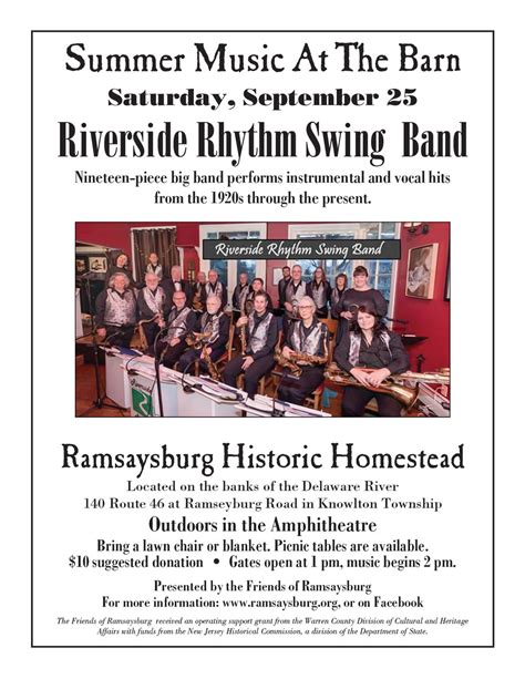 Riverside Rhythm Swing Band Ramsaysburg Historic Homestead