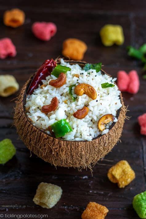 Coconut Rice Recipe Thengai Sadam Tickling Palates