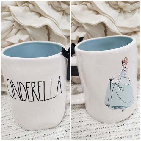 Rae Dunn Disney Princess Up Til Midnight Mug Cinderella Double Sided