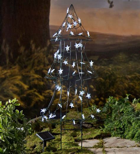 Solar Led Lighted Christmas Tree Wind And Weather