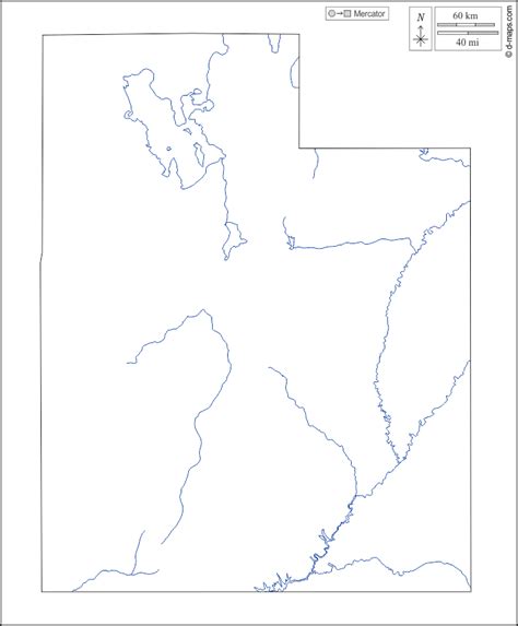 Utah Mapa Livre Mapa Em Branco Livre Mapa Livre Do Esbo O Mapa