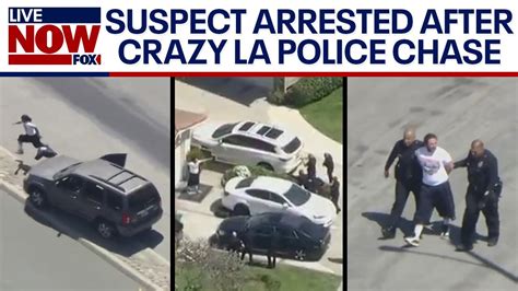 Wild Police Chase Suspect Arrested After Switching Cars Bailing On Foot In La Livenow From