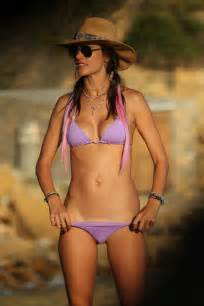 Alessandra Ambrosio In Purple Bikini Gotceleb