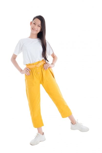 Premium Photo Full Length Of Beautiful Asian Teenage Girl Standing