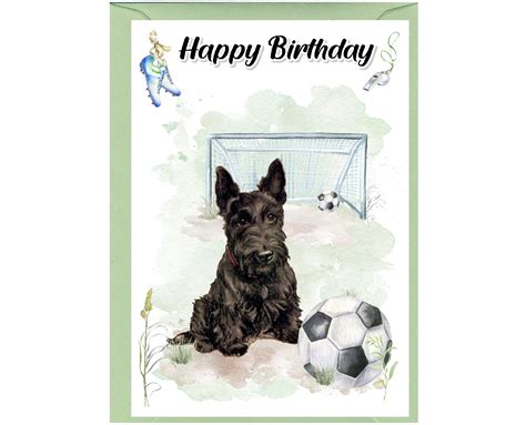 Scottish Terrier Scottie Dog Happy Birthday Card Etsy Uk