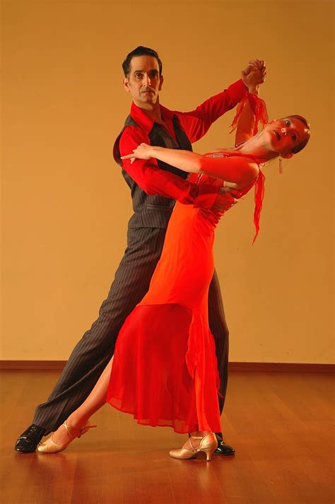 Man Woman Dancing Latin Dance Tango Ballroom Dancing Couple