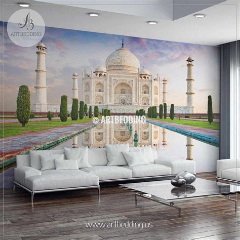 Amazing View On The Taj Mahal During Sunset Wall Mural India Wall