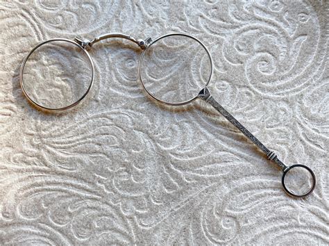 Victorian Lorgnette Folding Eyeglasses 9k Gold Hallmarked Etsy