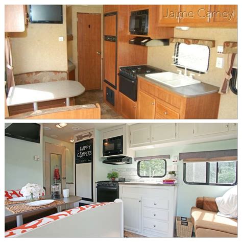 Small Trailer Remodel Very Light And Inviting Remodeled Campers