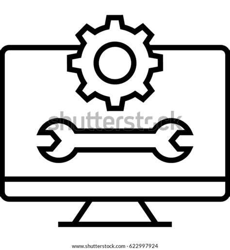 System Setup Vector Icon Stock Vector Royalty Free 622997924