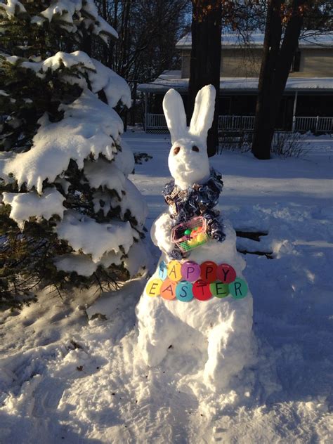 Snow Easter Bunny Easter Bunny Holiday Decor