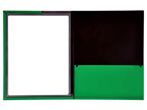 Framed View Green Presentation Folders Green Pocket Folders