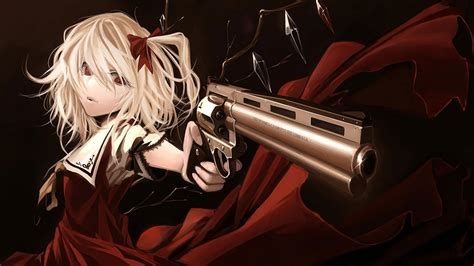 4k Wallpaper Anime Girl Guns